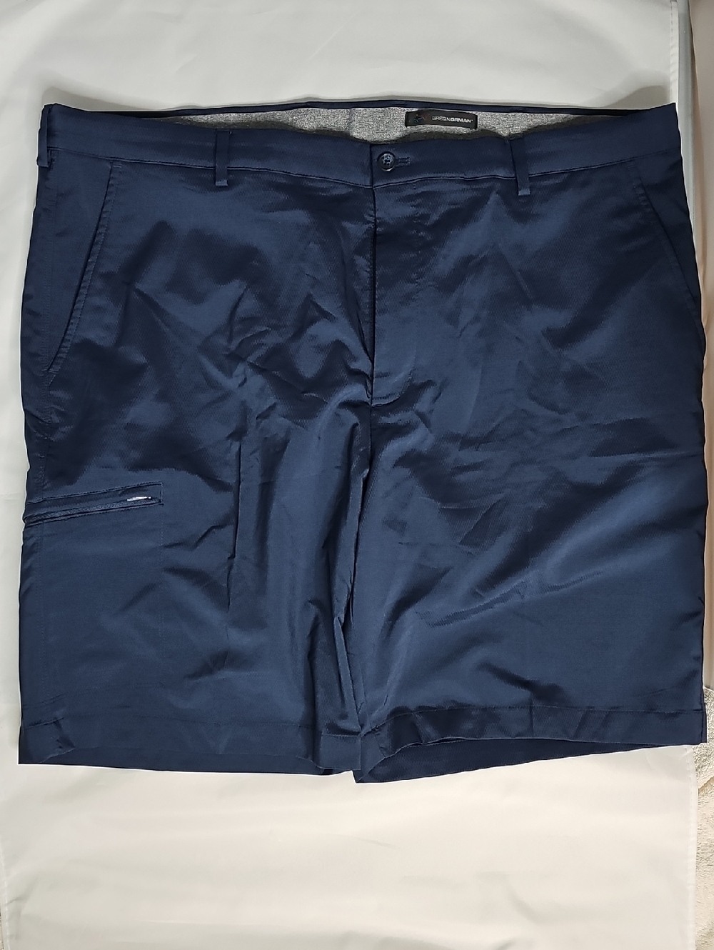 Men's Navy Flat-Front Performance Shorts